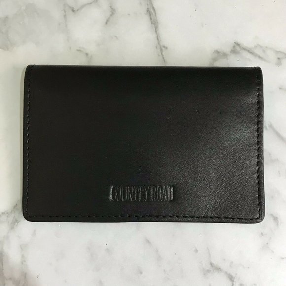 Country Road Accessories Vintage Country Road Black Leather Card